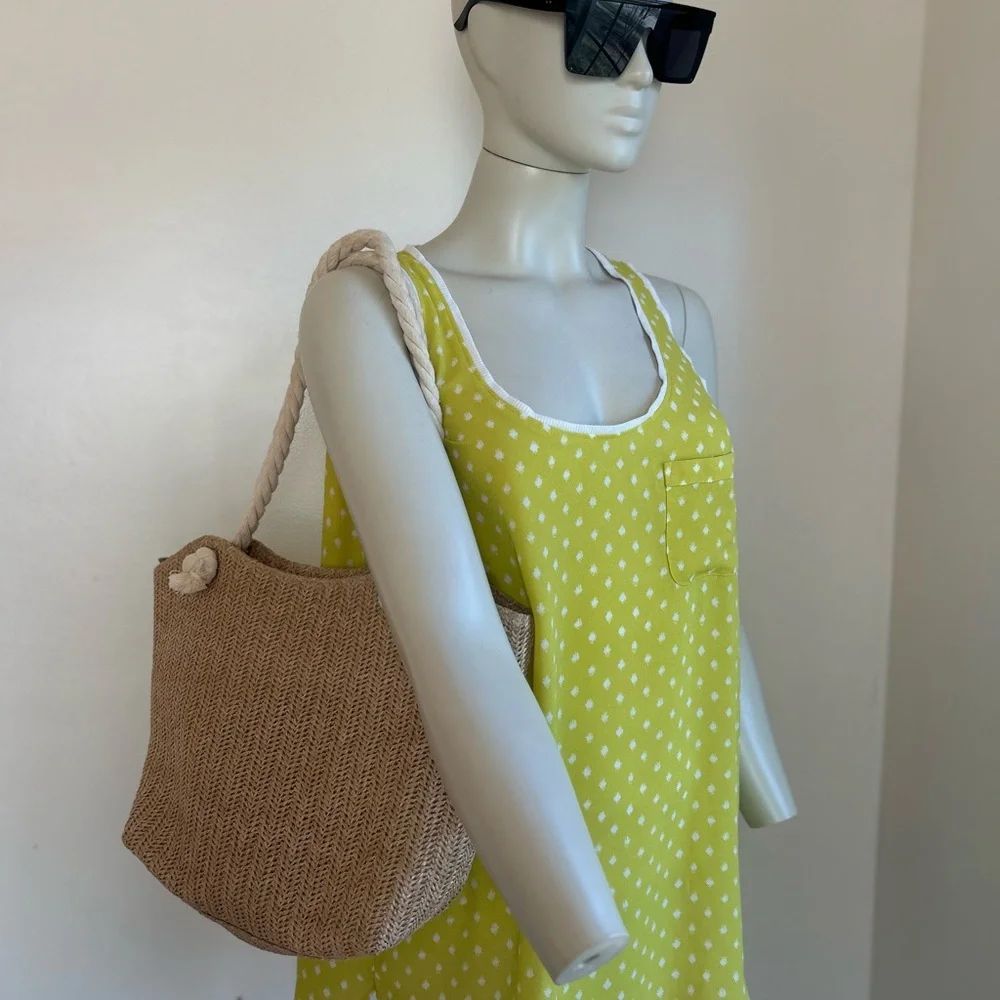 Yellow Polka Dot top loft M